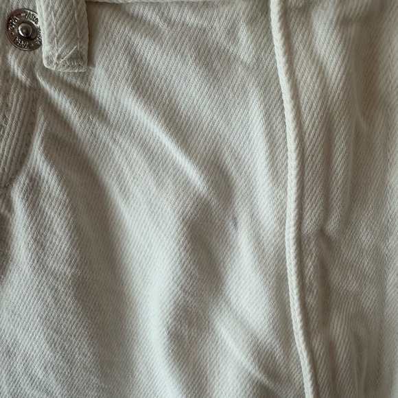 Zara High Waist White denim Wide Leg Jeans long inseam size 2 - Picture 8 of 9